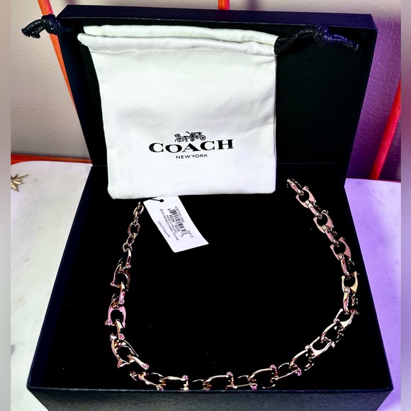 COACH Chunky Signature Chain Link Necklace ✨ ✨ - Picture 4 of 9